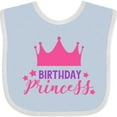 thumbnail image 3 of Inktastic Birthday Princess, Little Princess, Crown, Stars Girls Baby Bib, 3 of 4
