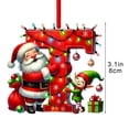 thumbnail image 2 of Colgante acrílico para árbol de Navidad | Adorno con inicial de 26 letras para decoración navideña | Regalo familiar personalizado para fiestas navideñas | Decoración para el árbol del hogar, 2 of 5