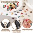 thumbnail image 3 of Uxcell 10Pcs Encanto de Mariposa de Rhinestone Cubic Zirconia Cristal Negro, 3 of 7