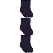Jefferies Socks Boys Socks, 9 Pairs School Uniform Smooth Toe Half Cushion Rib Sport Crew Navy Socks (Little Boy & Big Boy)