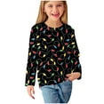 thumbnail image 5 of Aboser Kids Toddler Christmas T-Shirt for Girls Boys Long Sleeve Holiday Tees Fashion Colorful Graphic Tshirts Cute Little Boys Girl Layering Tee, 5 of 6