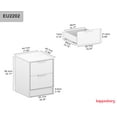 thumbnail image 3 of Kappesberg Fresno 2-Drawer Modern Nightstand, Grey, 22.8” H x 17.7” W x 17.7” D - for Adults and Teens, 3 of 7