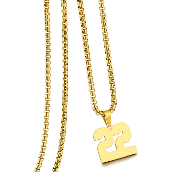 Gold Basketball Necklace Charm Number