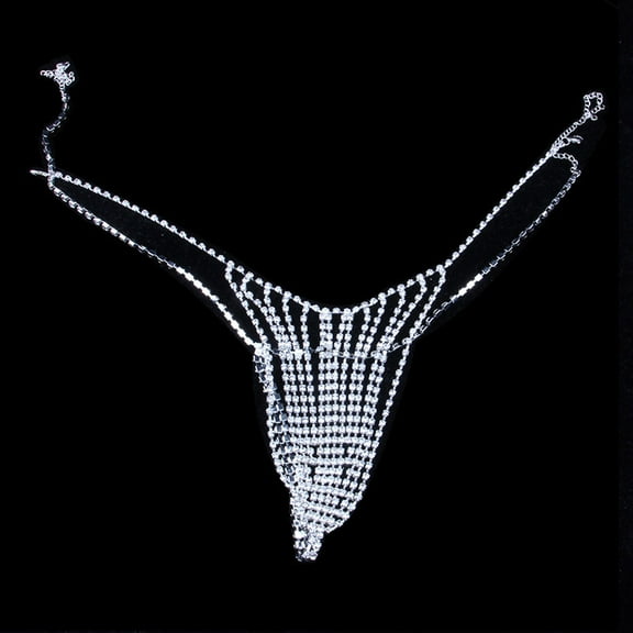 Bikini for Underwear Belly Chain Crystal Thong Body Chain Simple Waist Chain Jewelry Gift for Girl Women