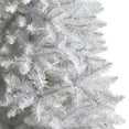 thumbnail image 6 of Nearly Natural Warm White Prelit LED White Decorated Slim Christmas Tree, with 491 Bendable Branches 5', 6 of 9