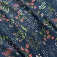 thumbnail image 6 of HoneiLife 3pc Duvet Cover King Size - 100% Cotton Comforter Floral Breathable Duvet Cover with Zipper Closure & Corner Ties, Navy Blue, 6 of 7