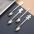 thumbnail image 2 of JUEGO DE CUCHARAS DE ACERO NAVIDINAS, CUCHARA PARA PASTEL DE POSTRE DE ACERO INOXIDABLE, REGALOS DE NAVIDAD, FAMILARES Y AMIGOS, 2 of 5