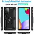thumbnail image 3 of Starshop Case for Samsung Galaxy A53 5G, +Glass Screen Protector, Drop Protection Ring Kickstand Cover Black, 3 of 8