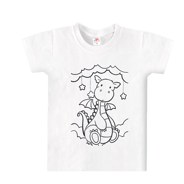 TechWave Wonderartist Coloring T Shirt For Girl With Washable Markers Color In And Wash Out T Shirt Basketball Shirt Fruit of The Look Top Boy Top Tee Thermal Top Boy Soft Pack Workout Boys Long