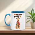 thumbnail image 5 of Happy Thanksgiving Airedale Terrier with Turkey Pumpkins Autumn Vibes 11oz Accent Two-tone Mug Dale Waterside Dog Lover Coffee Tea Cup - 12018, 5 of 5