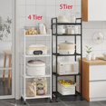 thumbnail image 3 of ERSAN-5 Tier Metal Shelving Unit Storage Shelves with WheelsHeavy Duty Storage Rack for Bathroom Kitchen Garage Pantry Organizer Rack Black, 3 of 4