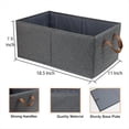thumbnail image 3 of Contenedores de Almacenamiento de Gran Capacidad, Cajas Plegables Resistentes para Organizar Ropa, Sábanas, Juguetes y Libros (Paquete de 3), 3 of 5