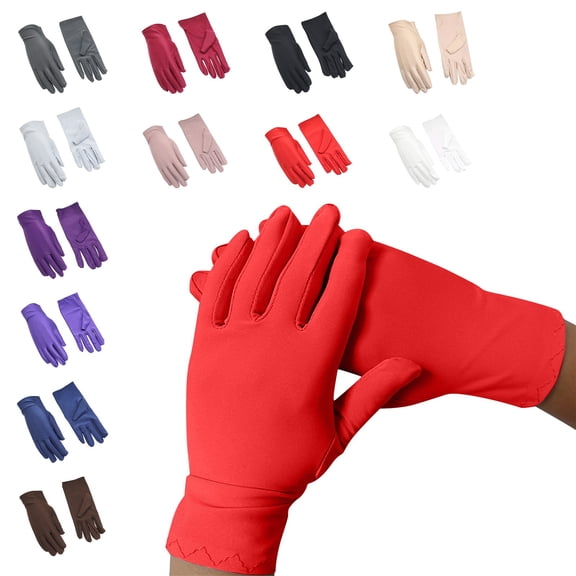 AWASD 3 Pairs Everyday Casual Cotton Gloves for Women Men Fashion Pure Color Resuable Soft Works Glove Moisturizing Dry Hands Comfortable Touchscreen Gloves (One Size Color White)