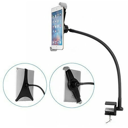 - BESTEK 2 in 1 Gooseneck Tablet Holder Mount, Fully Rotatable iPad Holder Clamp Stand for iPad 2/3/4/iPad Air/2/iPad Mini 1/2/3/4 and Other 7-10.5 inch Tablet