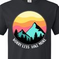 thumbnail image 3 of Inktastic Worry Less Hike More Mountains at Sunset T-Shirt, 3 of 4