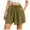 AG, variant on vigerkar Linen Pleated Casual Ruffle Shorts for Women Comfy Summer Loose Elastic Waist Drawstring Flowy Lounge Shorts with Pockets (Black, L)