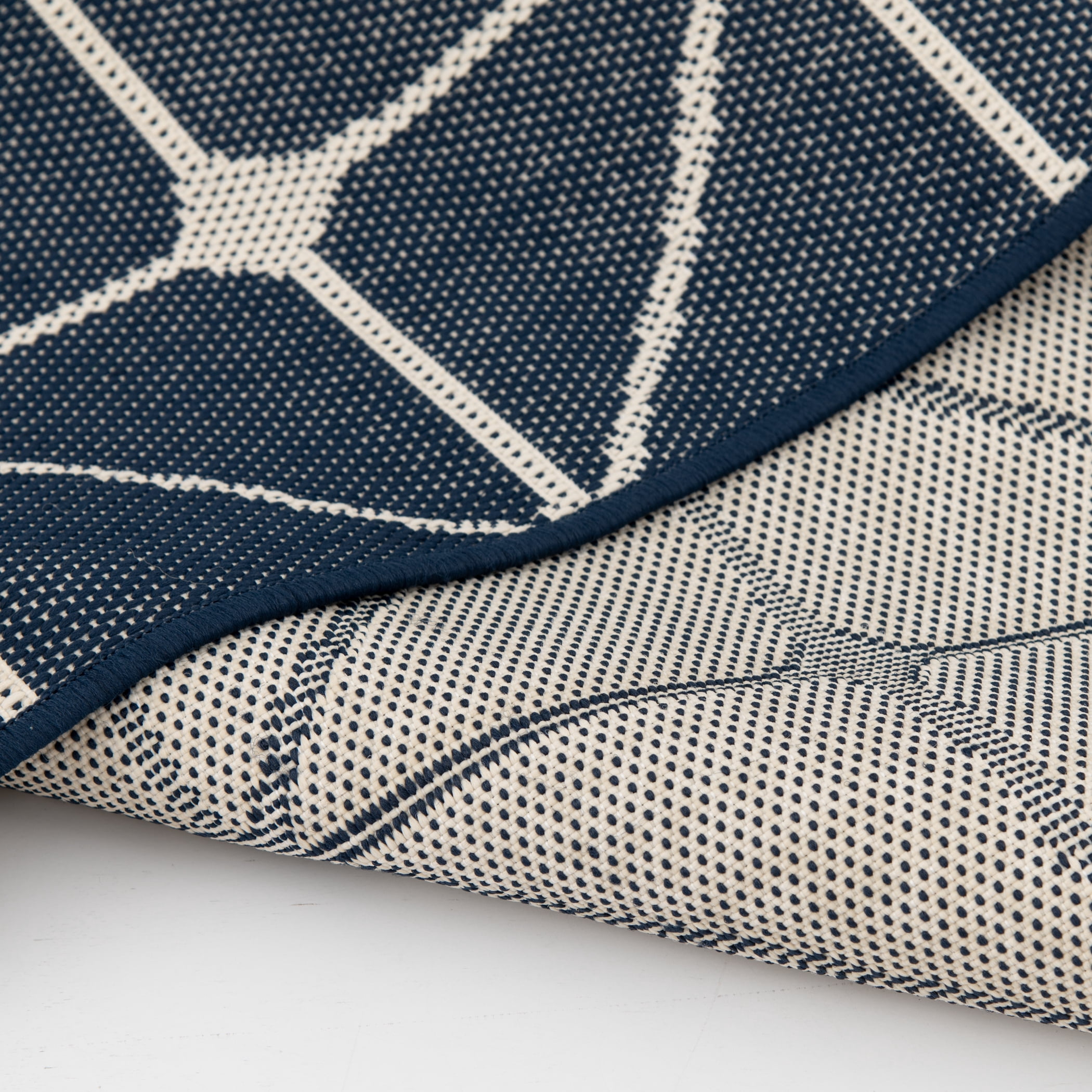 Mainstays 5'x7' Navy Blue Geometric Outdoor Area Rug