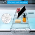 thumbnail image 6 of Antislip Bathtub Organizers Foldable Expandable Storage Tray Tub Caddies with Slot, 6 of 15