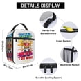 thumbnail image 4 of Lsque Sml Jeffy Pattern Insulated Lunch Bag – Lunch Box with Thick Insulation & Food-Grade PEVA Lining, Functional Compartments & Detachable Handle, 4 of 7