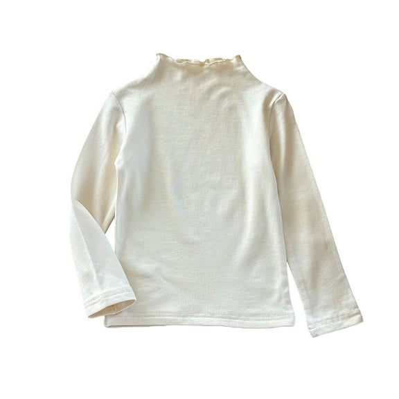 WOYY Toddler Girls Long Sleeve T-Shirt High Neck Soft Thermal Shirt Undershirt