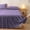 Purple, variant on YIMWNYI Bed Skirt, Solid Color Bedspread, Polyester Cotton, Non-Slip Protective Cover, Ruffled Edge Design, Durable and Chic Bed Hat