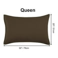 thumbnail image 2 of Unique Bargains 2-Piece Soft Microfiber Pillowcases, Queen, Brown, 2 of 8
