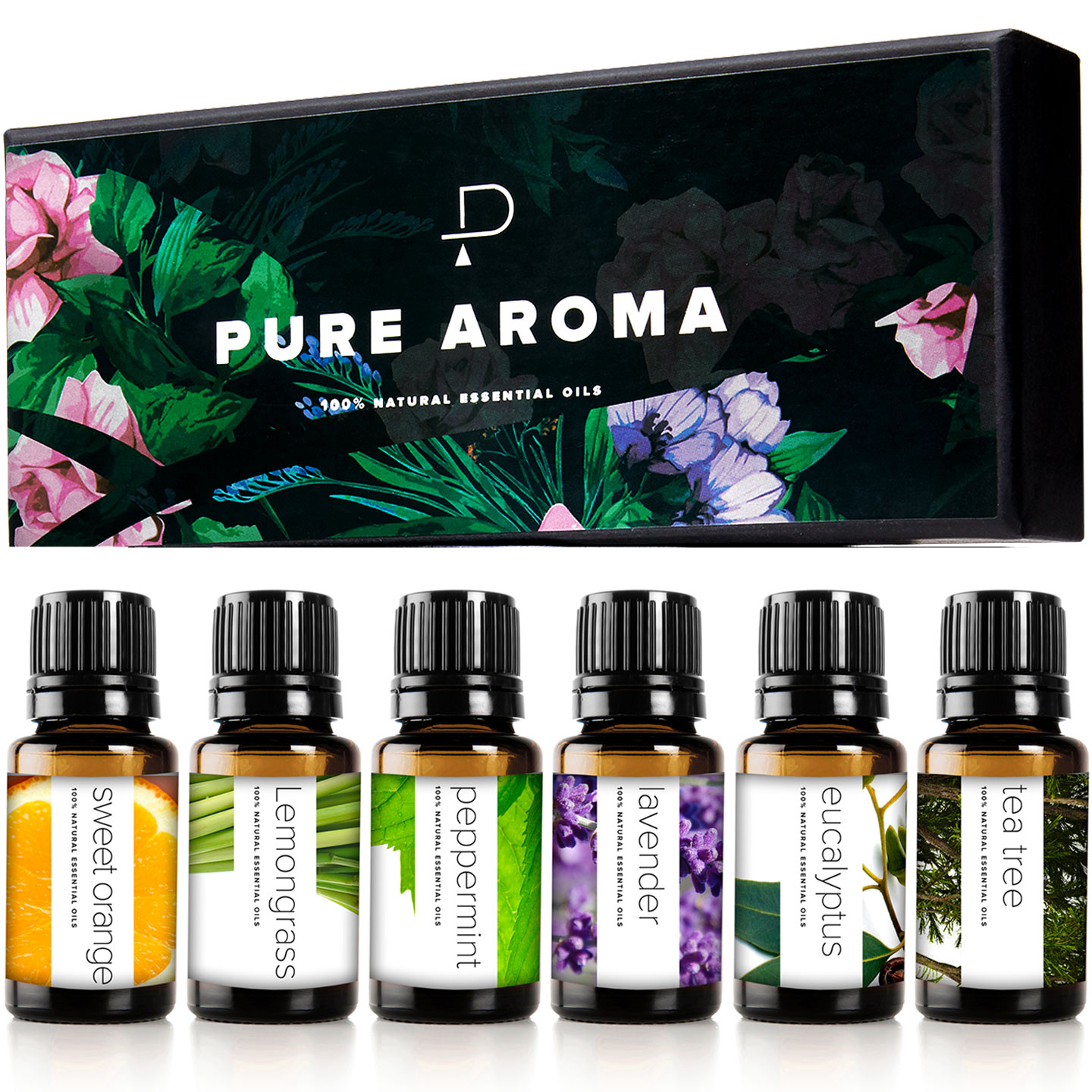  Essential Oils By Pure Aroma Gift Set Pack Top 6 Aromatherapy 100 Pure 