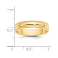 thumbnail image 2 of Bague de Mariage en Or Jaune 14k Solide Poli Demi-Rond Gravable 5mm Milgrain Demi-Rond Taille 7 Bijoux Cadeaux pour, 2 of 4