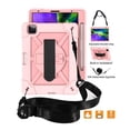 thumbnail image 2 of FIEWESEY for iPad Pro 11 Inch Case,(iPad Pro 11 Inch 2020)with Pencil Holder,360 Rotatable Stand Adjustable Shoulder Strap Shockproof Rugged Cover for iPad Pro 11 2018/2020/2022 Released(Rose Gold), 2 of 6