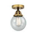 thumbnail image 2 of Innovations Lighting  Nouveau 2 Beacon - 1 Light 6" Semi-Flush Mount Black Antique Brass/Seedy, 2 of 4