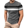 thumbnail image 1 of Camiseta holgada de colores para hombre: prenda informal de verano de poliéster, manga corta, fácil de combinar con pantalones, lavable a máquina, tallas S-XXL, tejido transpirable, 1 of 8