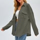 thumbnail image 5 of Camisa con bolsillos de color liso para mujer: top de punto holgado de manga larga, poliéster, versátil para primavera/otoño, tallas US 4-12, EU 34-42, 5 of 8