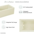 thumbnail image 6 of Voltaire 48" x 32" Left-Hand Drain Alcove Bathtub with Apron in Bisque, 6 of 10