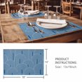 thumbnail image 3 of Placemats Set of 8, Navy Blue Ombre Woven Placemat, Linen Place Mats for Kitchen/Dining Tables, Farmhouse Stripes Modern Abstract Art Washable Table Mats for Party, 3 of 8