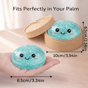 Glitter Dumpling Squishy Mystery Box Squeeze Toy, Squishy Dumpling Fidget Toys for Adults, Stress Relief Sensory Toy(LightBlue)