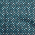 thumbnail image 1 of oneOone Cotton Poplin Twill Teal Blue Fabric Christmas Quilting Supplies Print Sewing Fabric By The Yard 56 Inch Wide, 1 of 5