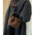 thumbnail image 3 of LHSHID Suede Bucket Bag Women Crossbody Bags Shoulder Purse Satchels Ruched Handbag Suede Bucket Purses Work Travel Fall, 3 of 7