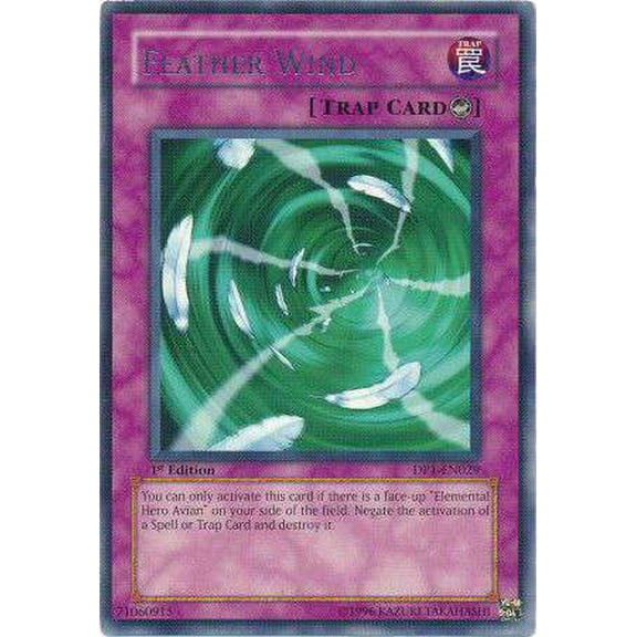 YuGiOh Duelist Pack Jaden Yuki Rare Feather Wind DP1-EN029