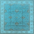 thumbnail image 1 of Ahgly Company Indoor Square Oriental Light Blue Traditional Area Rugs, 5' Square, 1 of 4