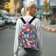 thumbnail image 7 of FORMRS Mini Backpack Purse for Women Travel Daypack Casual Shoulder Bag, Colorful Wavy Pattern, 7 of 7