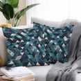 thumbnail image 2 of Color Block Outdoor Pillow Covers Pack of 2 Blue White Check Abstract Texture Waterproof Throw Pillow Covers Decorative Cushion Cases for Patio Garden Tent Balcony Couch 18x18 inch, 2 of 8