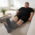thumbnail image 4 of FREEYOKA Men Diabetic Socks 12-14 Extra Wide Seamless Non Binding Loose Fit Top Socks , 3 Pairs,,GREY, 4 of 6