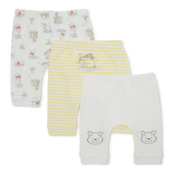 Disney Baby Wishes + Dreams Winnie the Pooh Baby Boys and Girls Unisex Joggers, 3-Pack, Sizes 0-12 Months