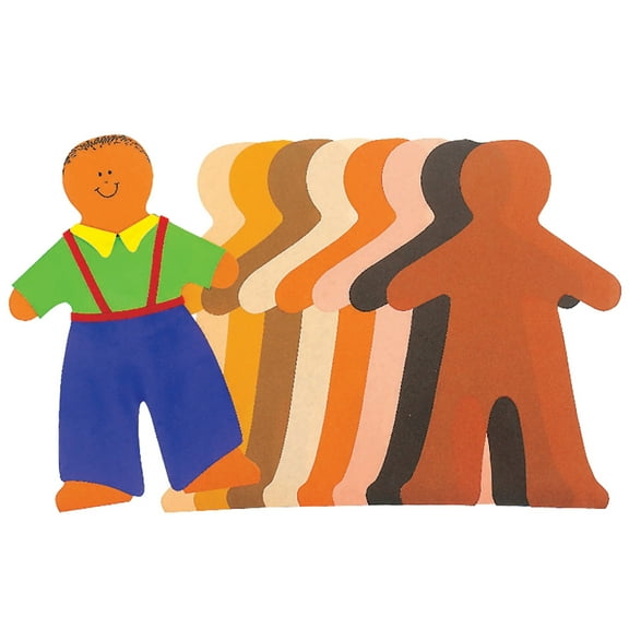 Roylco Paper Doll Pad, 8 X 10 in, 40 Sheets, Assorted Skin Tone Color, Pack of 40