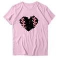 thumbnail image 2 of Haut T-Shirt à Col Rond Amusant pour Femmes, Blouse à Manches Courtes à Imprimé Mode, 2 of 3
