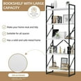 thumbnail image 6 of BOBOKY 5 Tier Bookshelf, Modern Tall Bookcase, Industrial Book Shelves Display Standing Shelf, Free Standing Storage Organizer for Bedroom, Living Room,White, 6 of 10