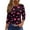 Black, variant on Womens Plus Size Valentine's Day Tops Casual 3/4 Sleeve Crewneck Shirt Romantic Date Night Pullover Tops Oversized Love Heart Print Half Sleeve Blouse Black L