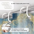 thumbnail image 6 of CAILDANL Blue Marble Shower Curtain Waterproof Shower Curtain for Bathroom Decor Printed Washable Shower Curtain with Hooks 72x72 Inch, 6 of 7