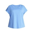 thumbnail image 4 of Terra & Sky Women's Plus Scoop Neck Tunic Tee With Short Sleeves, Sizes 0X-5X, 4 of 5