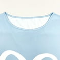 thumbnail image 6 of Women's Hearts Printed Oversized T-shirts Striped Short Sleeve Crew Neck Casual Summer Baggy Tee Shirt Tshirts (XL, Light Blue), 6 of 8
